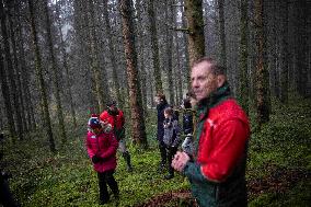 President Macron Visits The Jura Forests