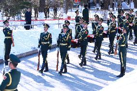 The Burial Ceremony of The Remains of The Tenth Batch of Chinese People's Volunteers in South Korea Held in Shenyang