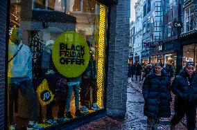 The Shopping District In Amsterdam Is Already Busy For Black Friday.