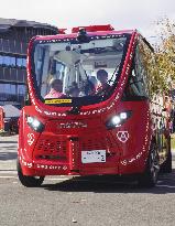 Self-driving bus in central Japan