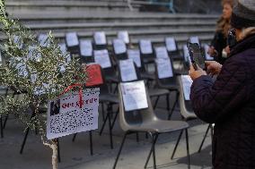 Femicide Protest Outside The Cathedral Of Naples