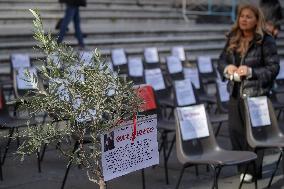 Femicide Protest Outside The Cathedral Of Naples