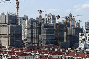 Residential Buildings Under Construction in Shanghai