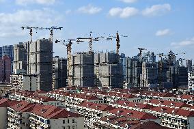 Residential Buildings Under Construction in Shanghai