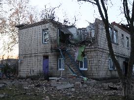 UKRAINE-KIEV-DRONE ATTACK