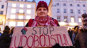 Pro-Palestine Protest In Krakow