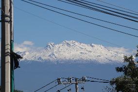 Popocatépetl And Iztaccíhuatl Volcanoes Covered In Snow