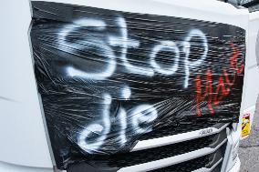 Protest Against High Toll In Germany