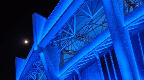 Shanghai Stadium Blue Light Show