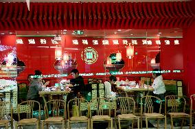 Consumers Eat Shabu at A Restaurant