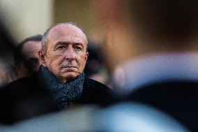 Gerard Collomb presents new year wishes at Invalides