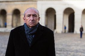 Gerard Collomb presents new year wishes at Invalides