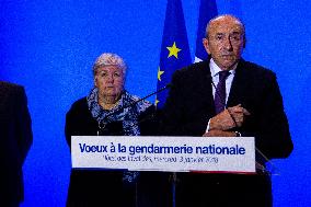 Gerard Collomb presents new year wishes at Invalides