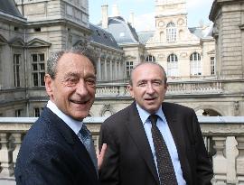 Bertrand Delanoe meets with Gerard Collomb in Lyon