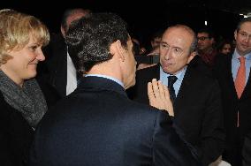 Nicolas Sarkozy presents his New Year wishes to the actors of economic and labour sectors in Lyon