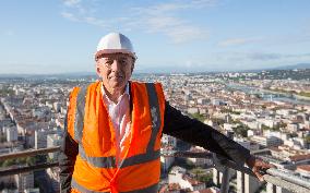 Gerard Collomb Visits Construction Sites - Lyon