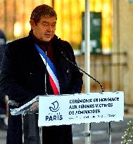 Ceremony In Tribute To Women Victims Of Femicide - Paris