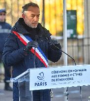 Ceremony In Tribute To Women Victims Of Femicide - Paris