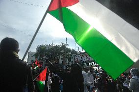 Indonesian For Palestine Mass Protest - Medan