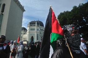 Indonesian For Palestine Mass Protest - Medan