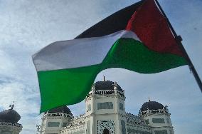 Indonesian For Palestine Mass Protest - Medan