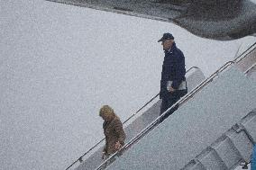 President Joe Biden and first lady Dr. Jill Biden return