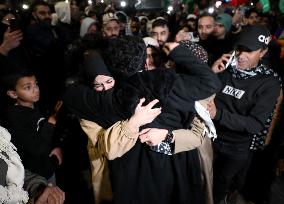 MIDEAST-RAMALLAH-PALESTINIAN PRISONERS-RELEASE