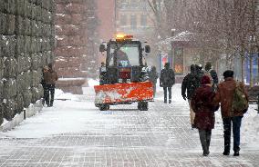 Snowfall in Kyiv