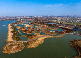 Chengzi Lake Wetland in Suqian