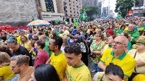 Supporters of Jair Bolsonaro Protest In Sao Paulo, Brazil