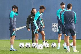 FC Barcelona Training Before The Champions League Match Against FC Porto