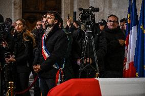 Vigil For Gerard Collomb - Lyon