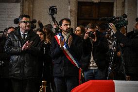 Vigil For Gerard Collomb - Lyon