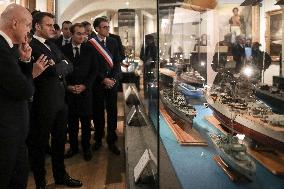 President Macron Visits The National Maritime Museum - Paris