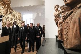 President Macron Visits The National Maritime Museum - Paris