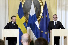 Press conference of Finnish and Swedish ministers