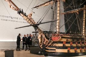 President Macron Visits The National Maritime Museum - Paris