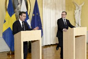 Press conference of Finnish and Swedish ministers