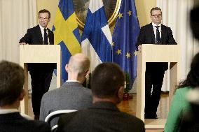 Press conference of Finnish and Swedish ministers