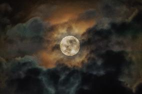 Full Moon In The Sky Over Molfetta