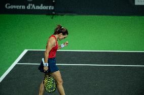 Nuria PARRIZAS DIAZ in action against Patricia Maria TIG of Romania of Spain during the Round of 32 of the Creand Andorra Open W