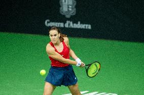 Nuria PARRIZAS DIAZ in action against Patricia Maria TIG of Romania of Spain during the Round of 32 of the Creand Andorra Open W