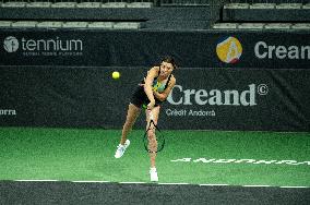 Patricia Maria TIG of Romania in action against Nuria PARRIZAS DIAZ of Spain during the Round of 32 of the Creand Andorra Open W