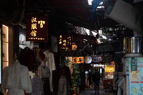 Tourists Visit Lane Street Tianzifang in Shanghai