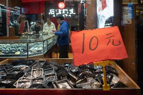 Tourists Visit Lane Street Tianzifang in Shanghai