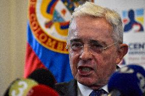 Colombian Former President Uribe Press Conference on Voluntary Statement