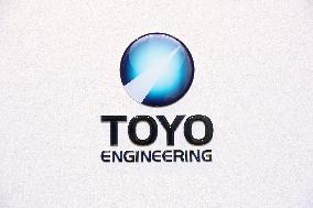 Toyo Engineering's signboard and logo