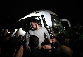 MIDEAST-RAMALLAH-PALESTINIAN PRISONERS-RELEASE