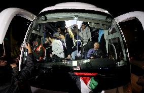 MIDEAST-RAMALLAH-PALESTINIAN PRISONERS-RELEASE