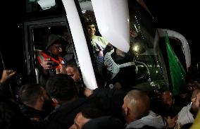 MIDEAST-RAMALLAH-PALESTINIAN PRISONERS-RELEASE